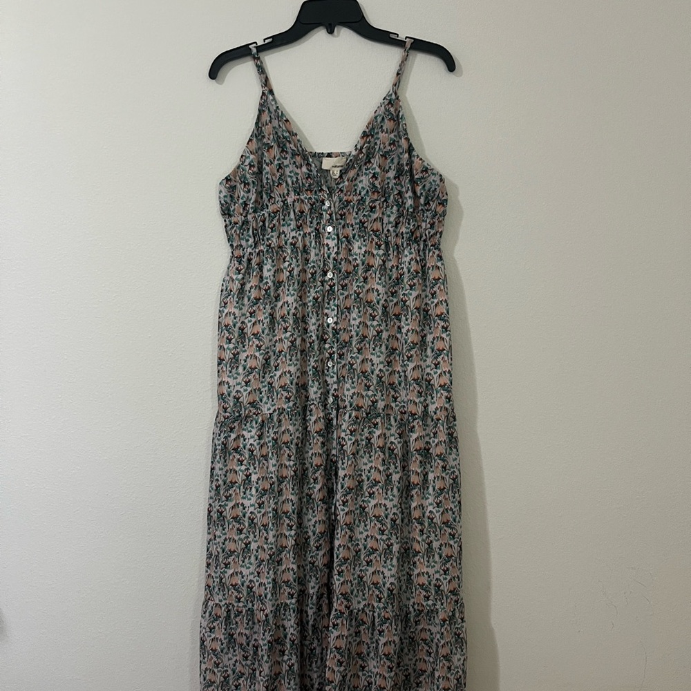 TheKorner Floral Maxi Dress with Spaghetti Straps, Size‎ L